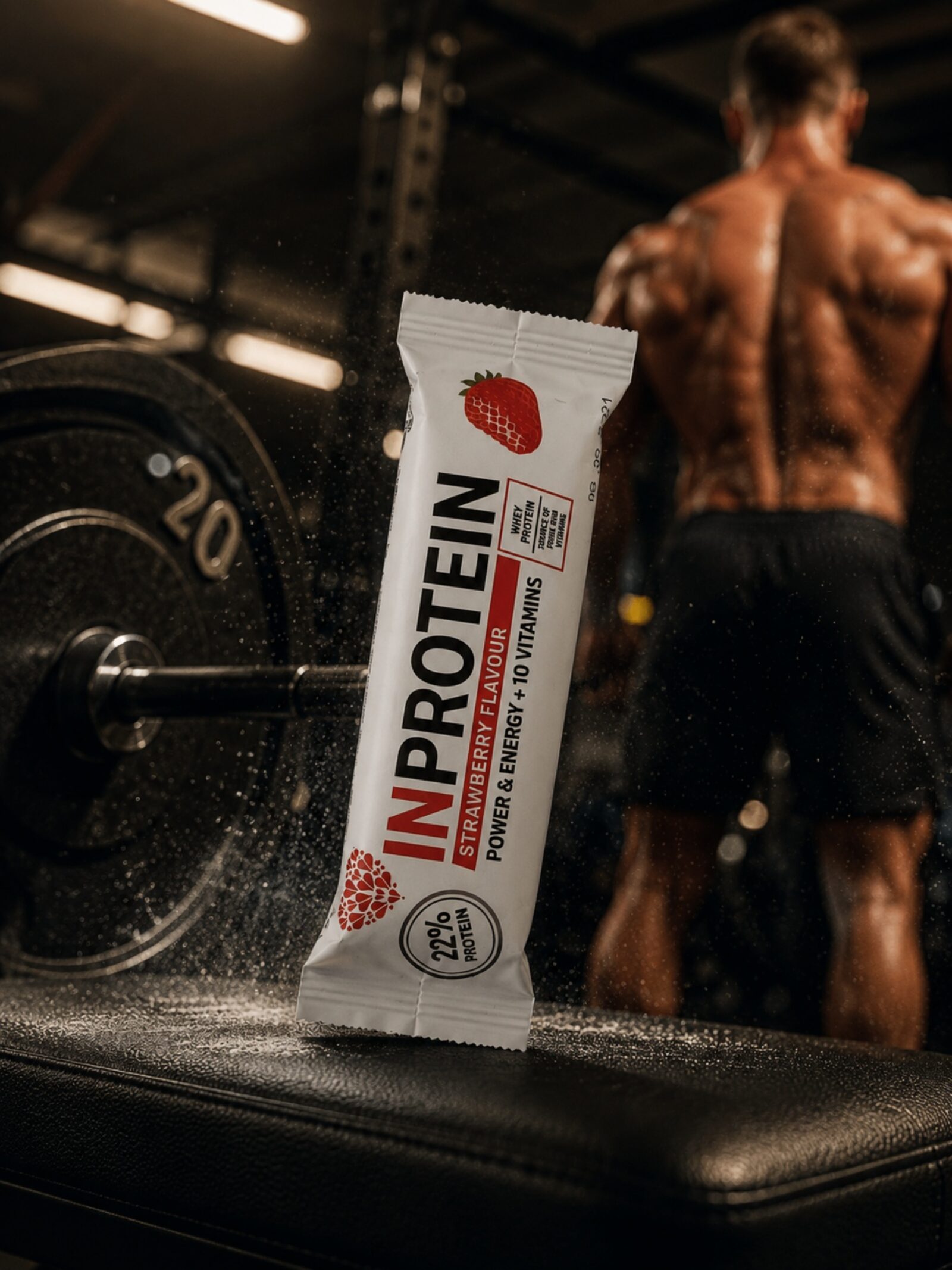 Athlete training with INPROTEIN